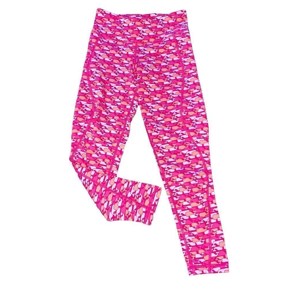 Vineyard Vines Pink Multi Whale Print Leggings